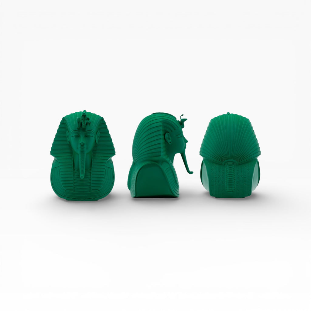 Emerald green matte PLA filament by Patron 3D filaments, showing a spool of vibrant green 3D printing material.