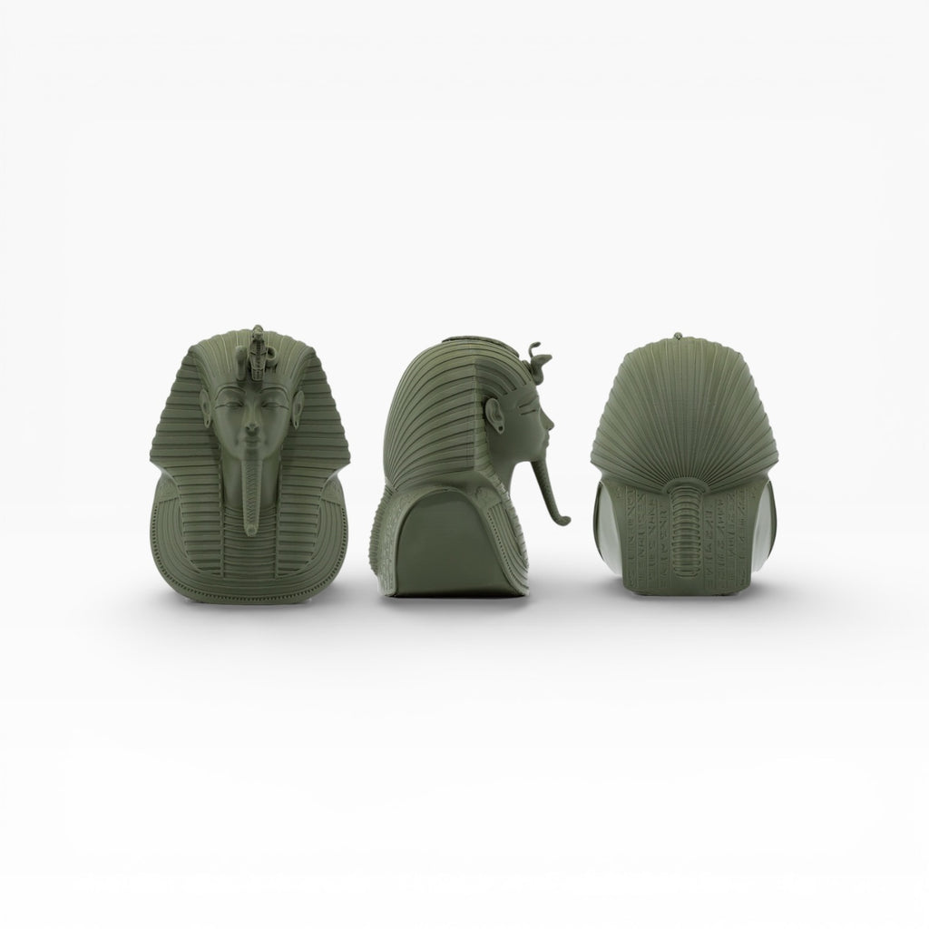 Olive green matte PLA 3D filament from Patron 3D Filaments, showing the spool of eco-friendly filament for 3D printing.