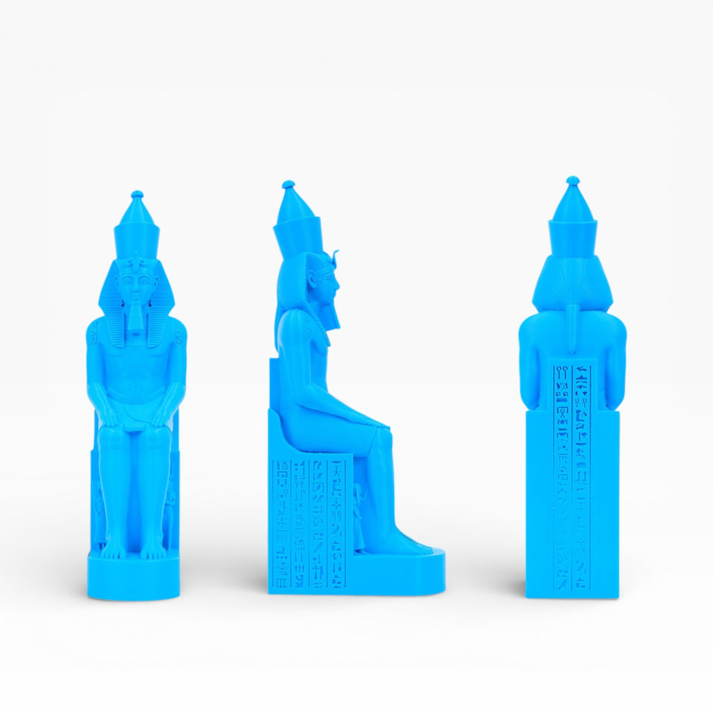 Baby blue PLA+ filament spool from My Store, showcasing smooth texture and vibrant color for 3D printing projects.