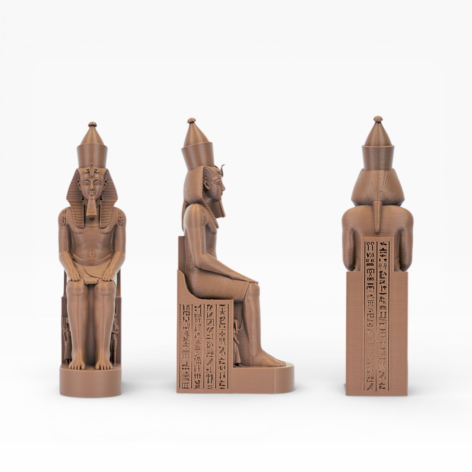 Brown PLA+ filament spool from My Store, showing the coiled filament in a clear view. Ideal for 3D printing projects.