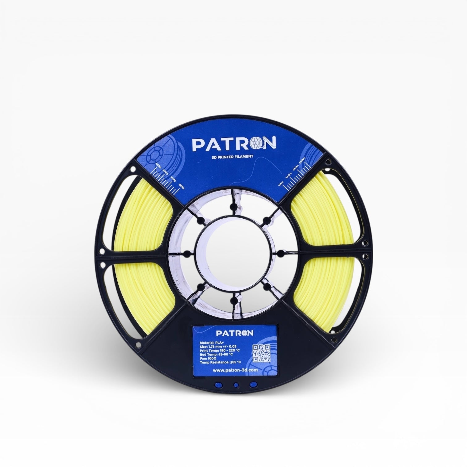 Canary yellow PLA+ filament spool from My Store, showing vibrant yellow 3D printing filament ready for use