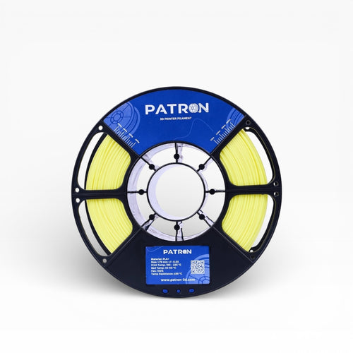 Canary yellow My Store PLA+ 3D printing filament spool showing bright yellow filament wound on the reel.