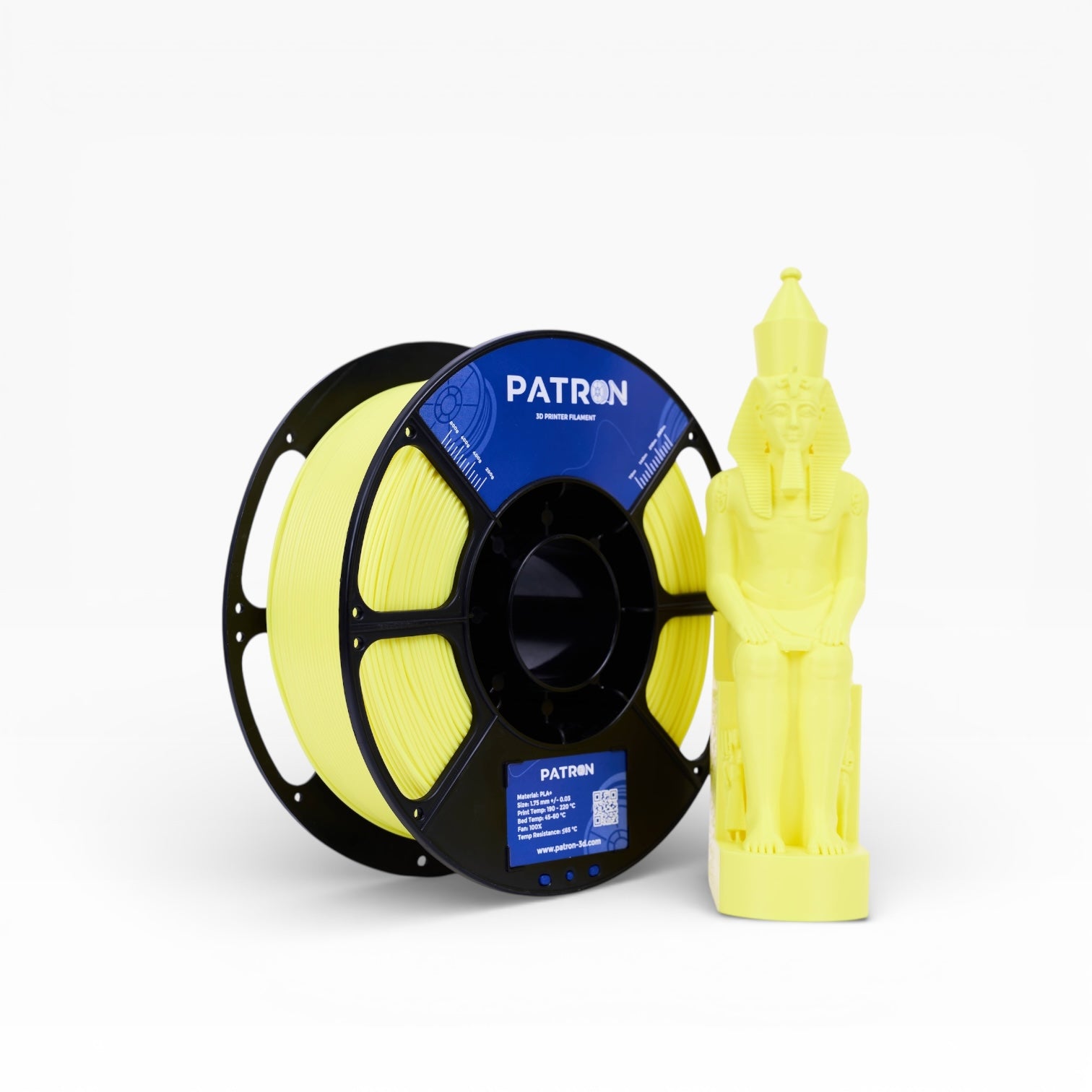 Canary yellow PLA+ filament by My Store, 3D printing filament spool with vibrant yellow color and smooth texture.