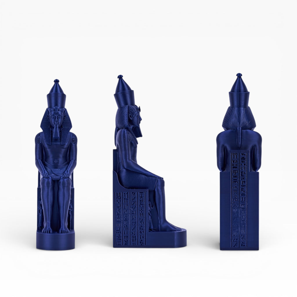 Dark blue PLA+ filament spool from My Store, showing the glossy filament wound on a reel.