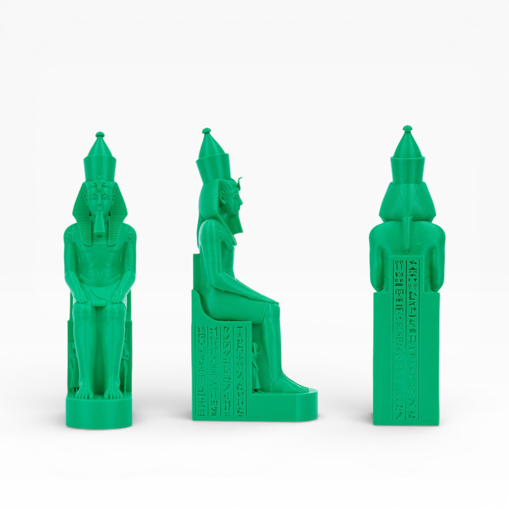 Green PLA+ filament spool from My Store, showing vibrant green 3D printing filament ready for use