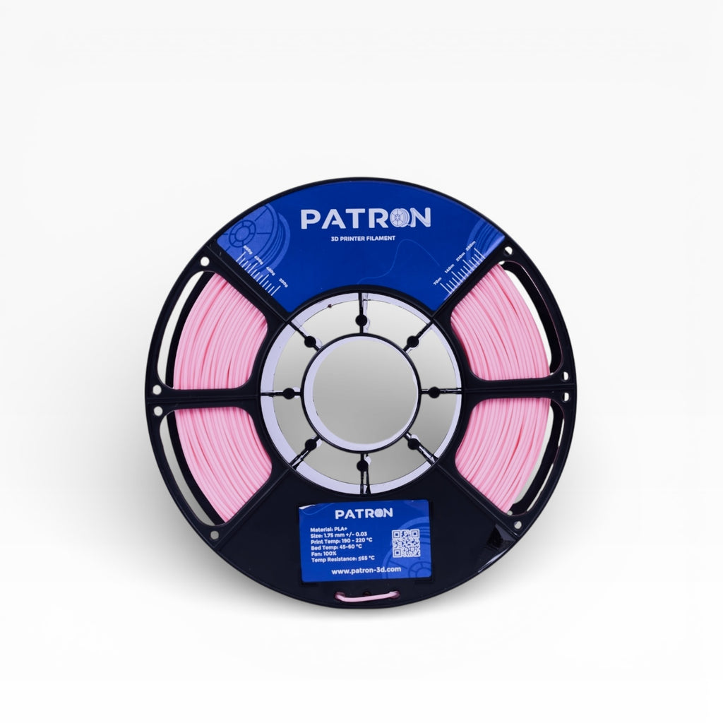 Light pink PLA filament spool from My Store, showing the smooth, vibrant pink 3D printing material coiled neatly.