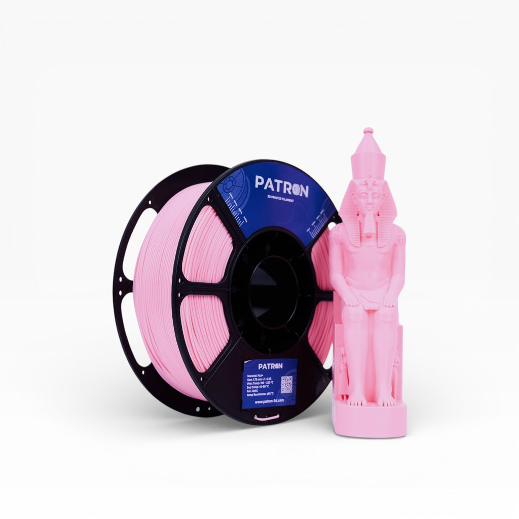 Light pink PLA filament spool from My Store, showing the smooth, vibrant pink 3D printing filament on a reel.