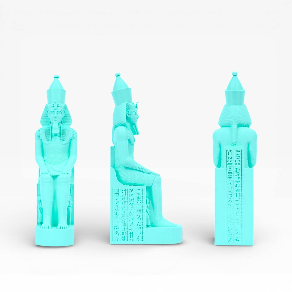 Light turquoise PLA+ filament for 3D printing by My Store, showcasing a spool of vibrant, high-quality filament on a white background.