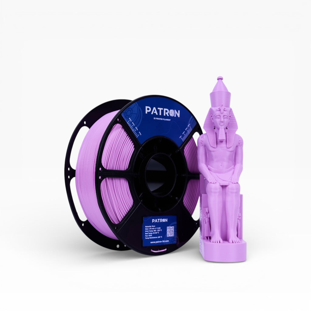 Lilac PLA+ filament spool from My Store, showing the vibrant purple filament wound on a reel for 3D printing projects.