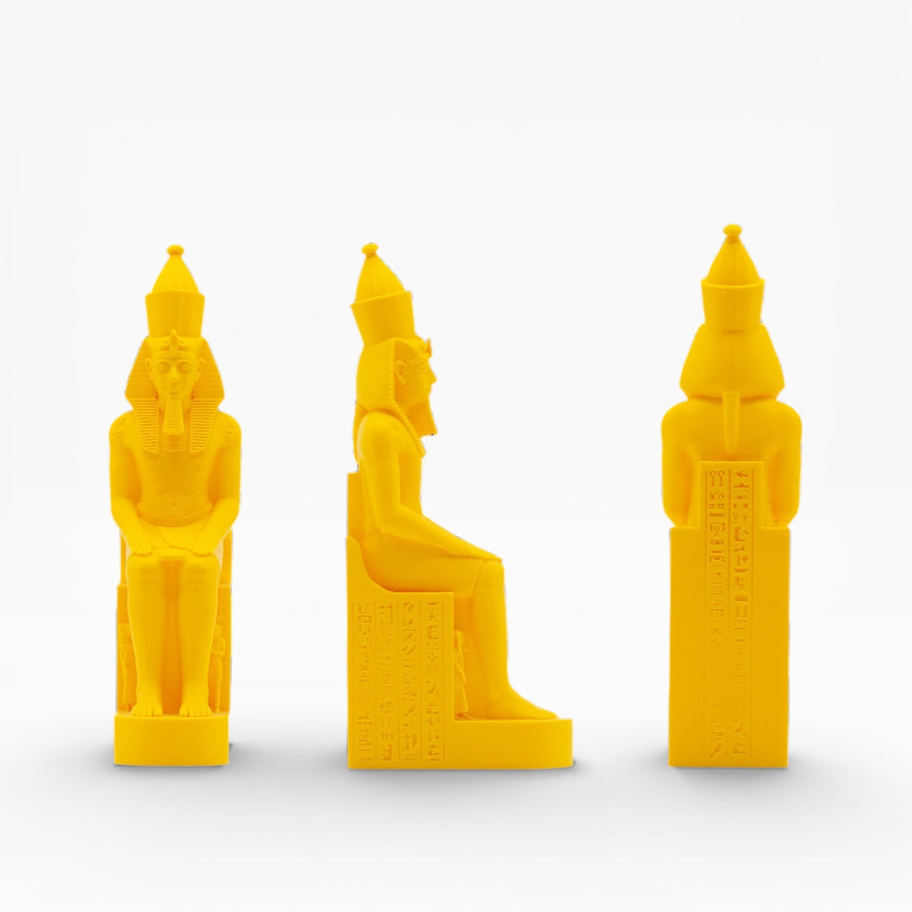 Mustard yellow PLA+ filament spool from My Store, showcasing vibrant filament material for 3D printing projects.