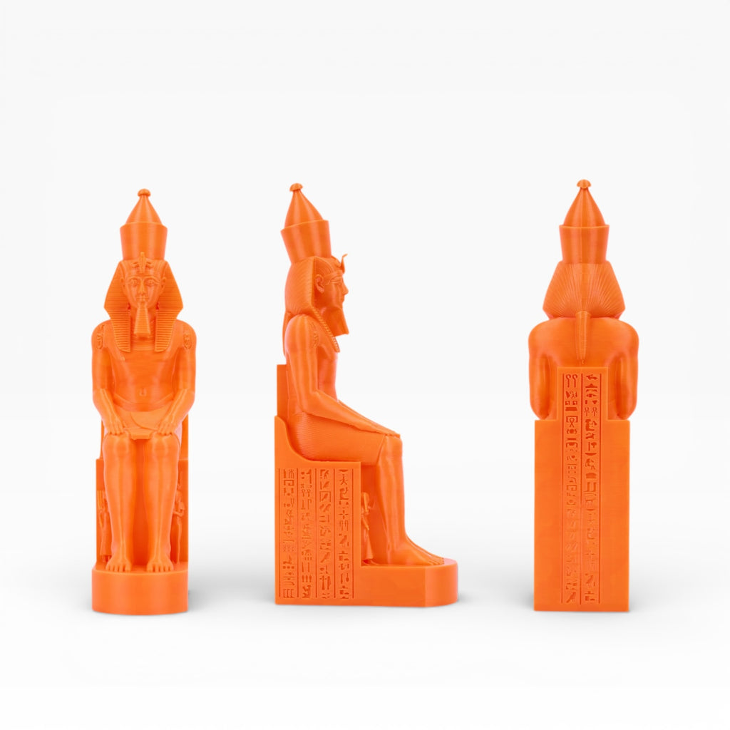Orange PLA+ filament spool from My Store, showing vibrant orange color and packaging for 3D printing.