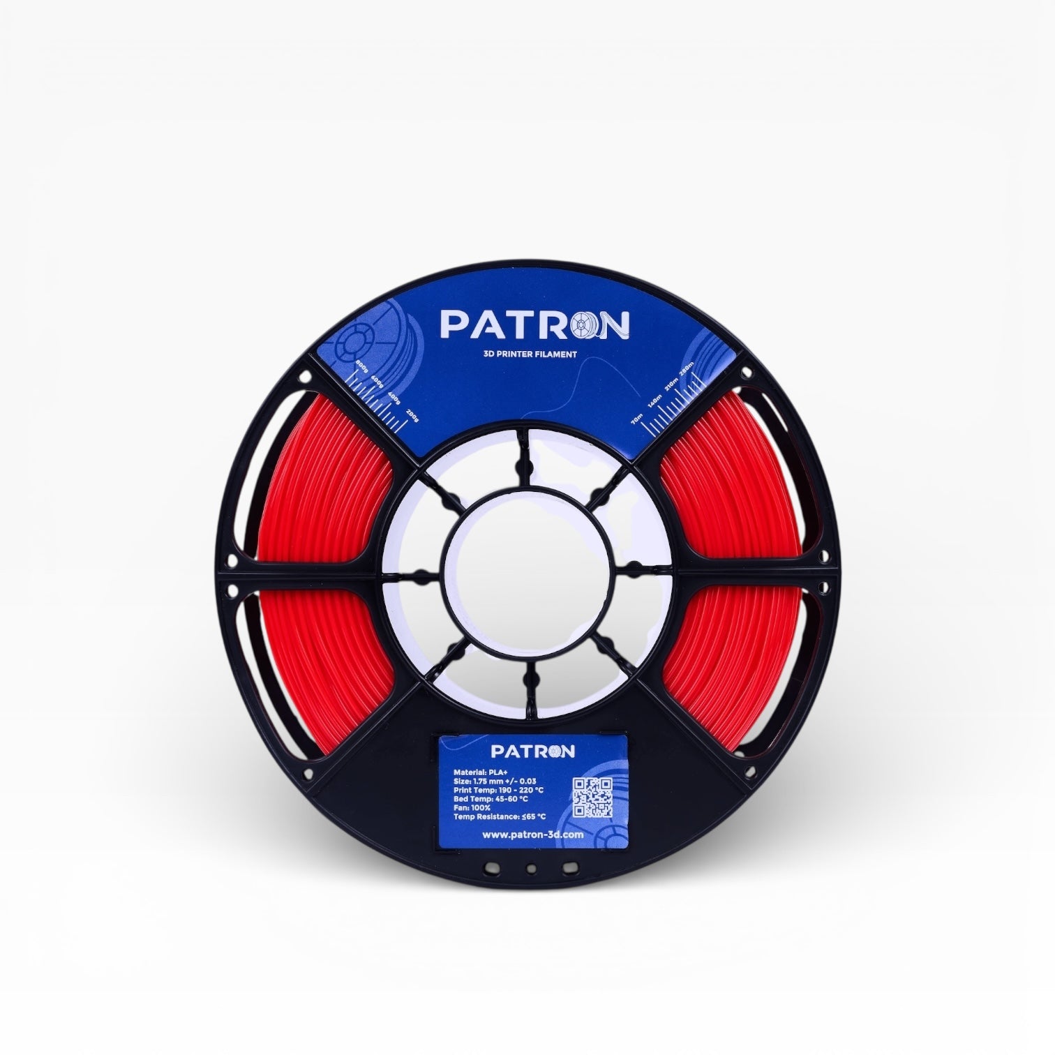 Red PLA 3D printing filament from My Store, showing a spool of vibrant red filament on a clean background.