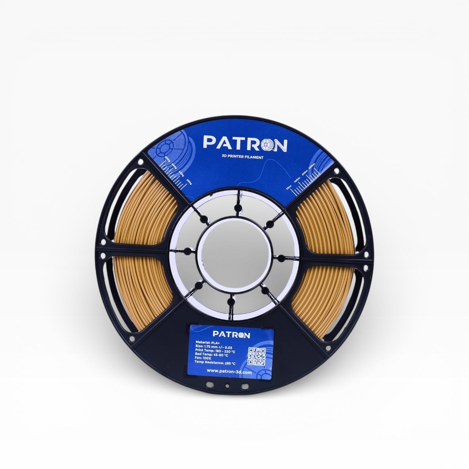 Sand brown PLA+ filament spool from My Store, showing the filament coil on a clean background.