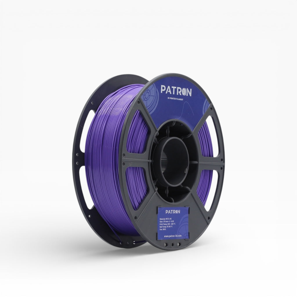 Violet PETG filament spool from My Store, showing the vibrant purple filament wound on a reel for 3D printing.