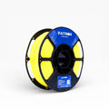 Yellow PLA+ filament spool from My Store, showcasing vibrant yellow 3D printing filament for versatile crafting projects.